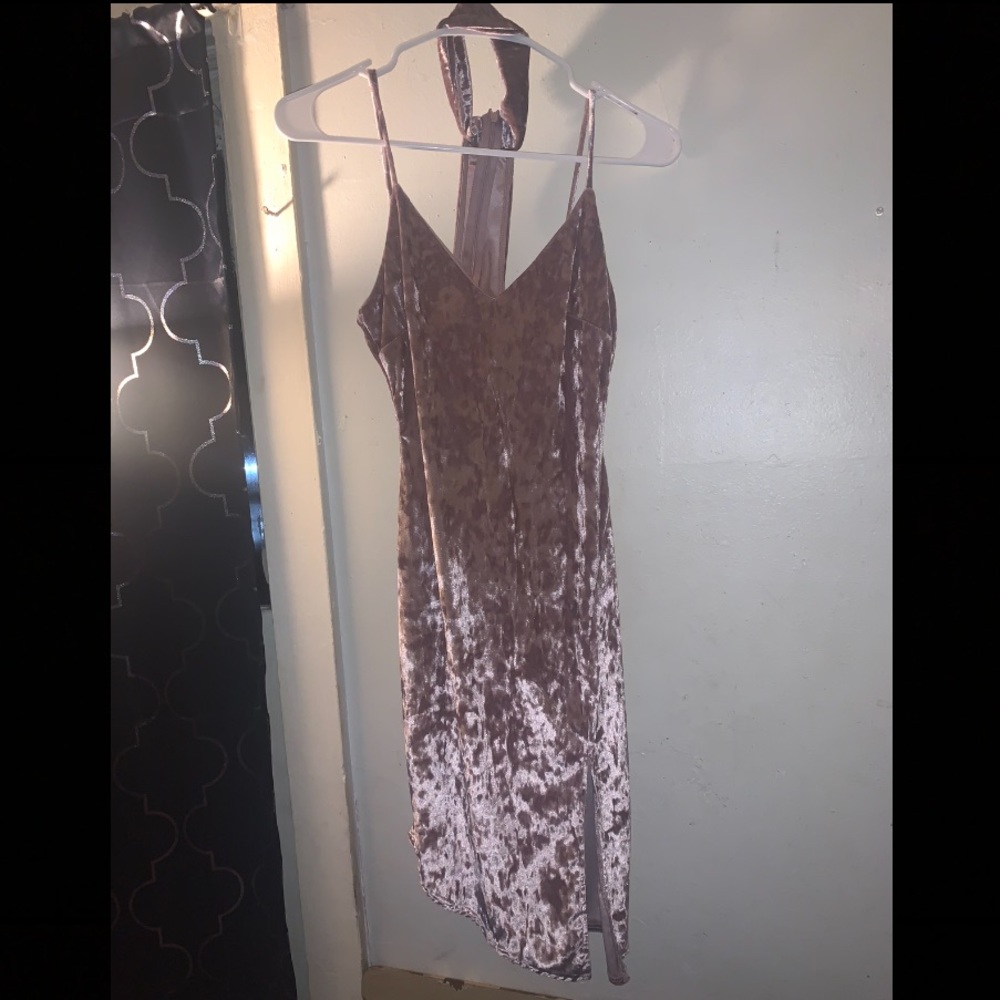 Velvet pink dress